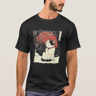 T-shirt Amateur de chaton Coucher de soleil hivernal Art j