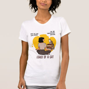 T-shirt Amateur de chats livresque Humour intellectuel Cit
