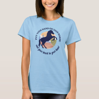 T-shirt Amateur de cheval cactus désert western personnali