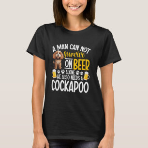 T-shirt Amateur de chien Chien Enthousiaste Bière Seul Amo