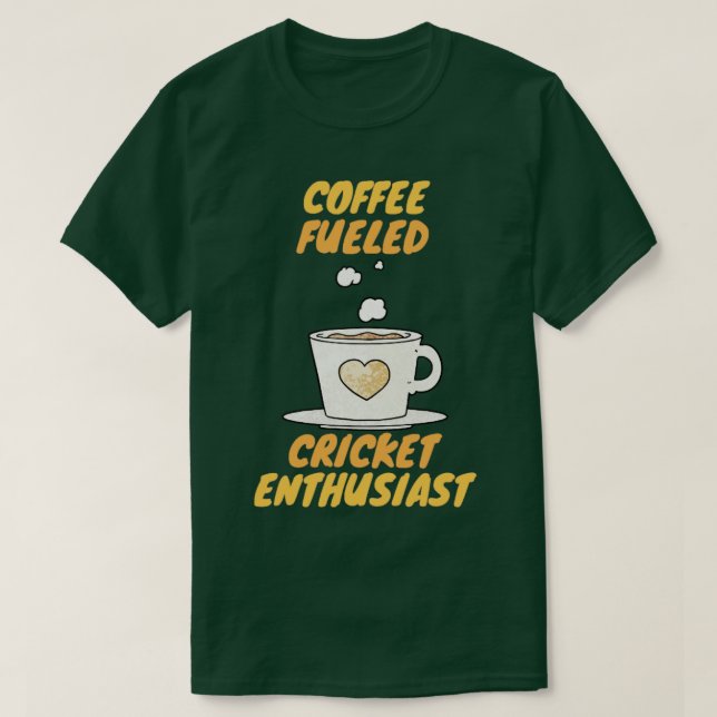 T-shirt Amateur de cricket à café (Design devant)