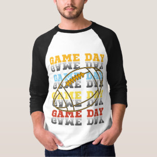 T-shirt Amateur de football de jour de match Typographie