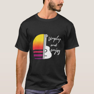 T-shirt Amateur De Guitare Débrancher Et Profiter