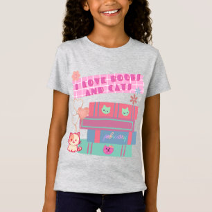 T-Shirt Amateur de livres de chats - Cadeaux de livres con