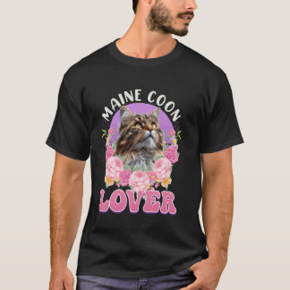 T-shirt AMATEUR DE MAINE COON Maman de chat Maine Coon Mai