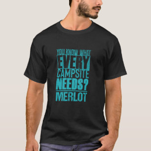 T-shirt Amateur de Merlot et de camping u2013 Citation sar