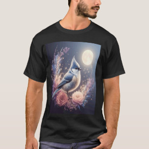 T-shirt Amateur de mésange à tête noire en aquarelle fanta
