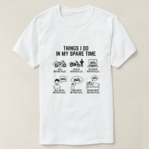 T-shirt Amateur de moto drôle, vie de motard pendant le te