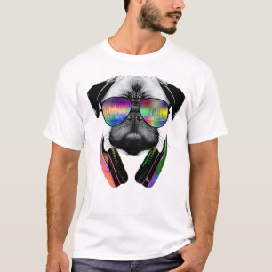 T-shirt Amateur de musique pug v2