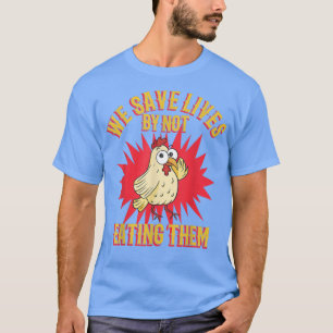 T-shirt Amateur de nourriture de poulet humour végétarien