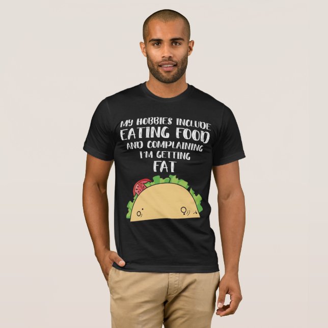 T-shirt Amateur de nourriture pour les passe-temps gourman (Devant entier)
