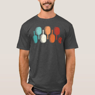 T-shirt Amateur de pickleball Paddle rétro Sport Picklebal