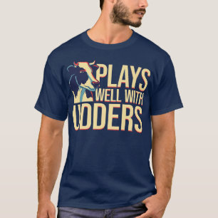 T-shirt Amateur de vache Éleveur de bovins Joue bien avec
