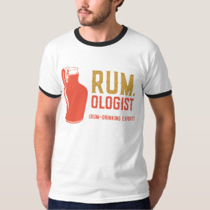 T-shirt Amateur de vin amateur de rhum Ringer de base Homm