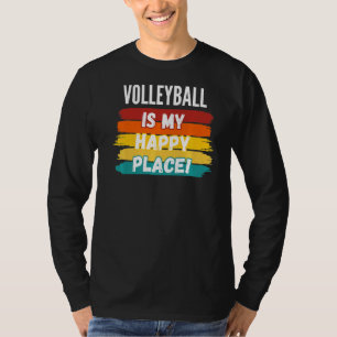 T-shirt Amateur De Volley, Le Volley Est Mon Endroit Heure