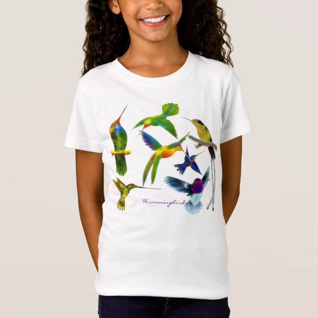 T-shirt amateur d'oiseaux de colibris (Devant)