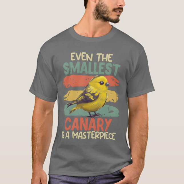 T-shirt Amateur d'oiseaux Même le plus petit canari est ch (Devant)
