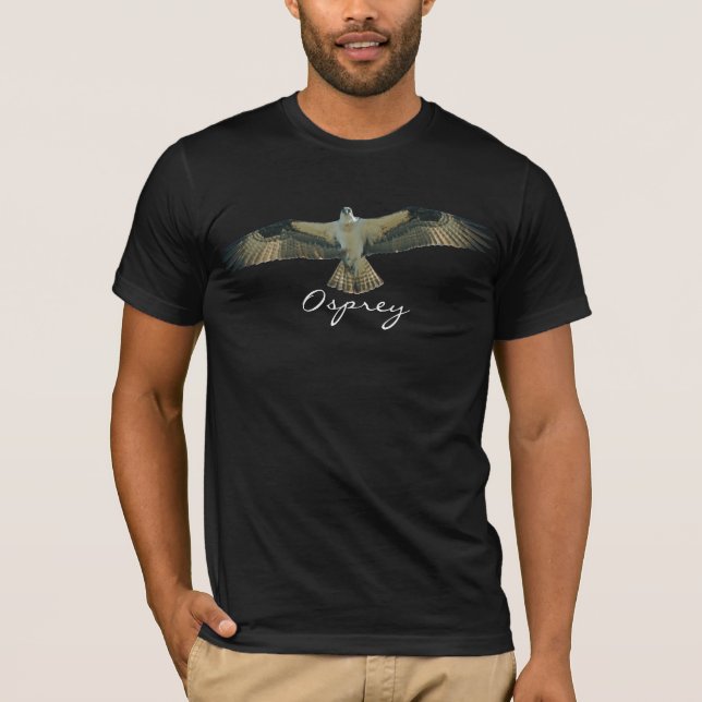 T-shirt amateur d'oiseaux volant Osprey Raptor (Devant)