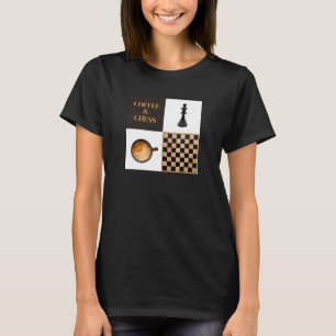 T-shirt Amateurs de café et d'échecs et joueurs d'échecs