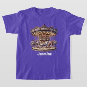 T-shirt Amateurs de carrousel mignon ajouter le nom