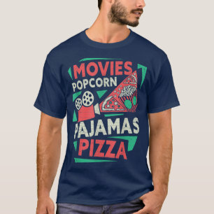 T-shirt Amateurs de films regarder la nuit Popcorn