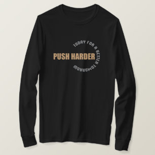 T-shirt amateurs de fitness Logn Sleev avec la citation "P
