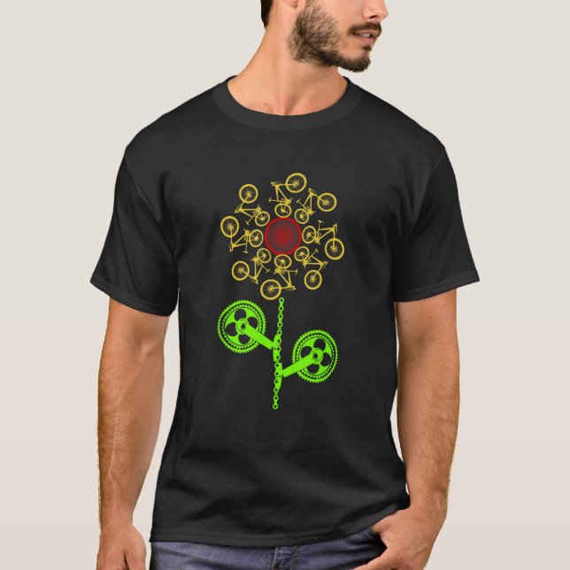 T-shirt Amateurs de fleurs de vélo Chemise Funny Cyclisme  (Devant)