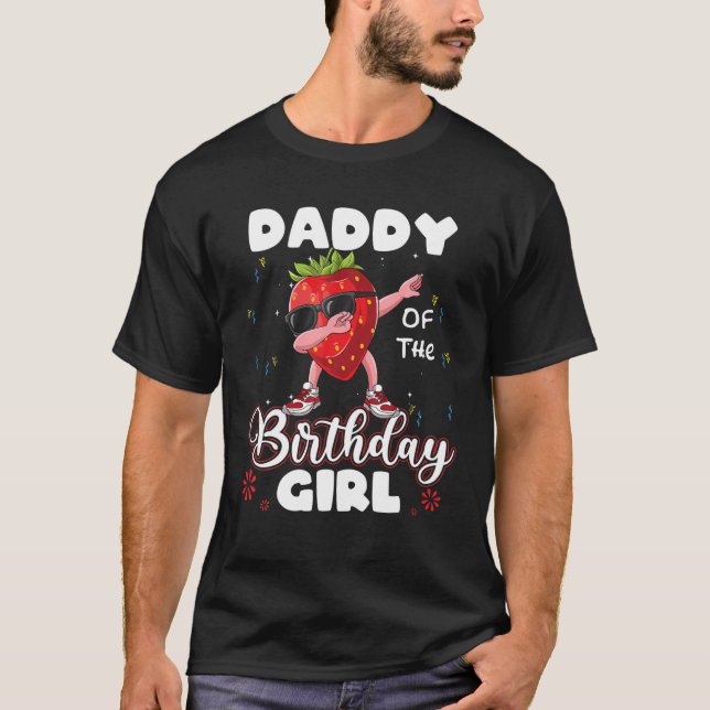 T-shirt Amateurs De Fruits Papa De L'Anniversaire Fille Fr (Devant)