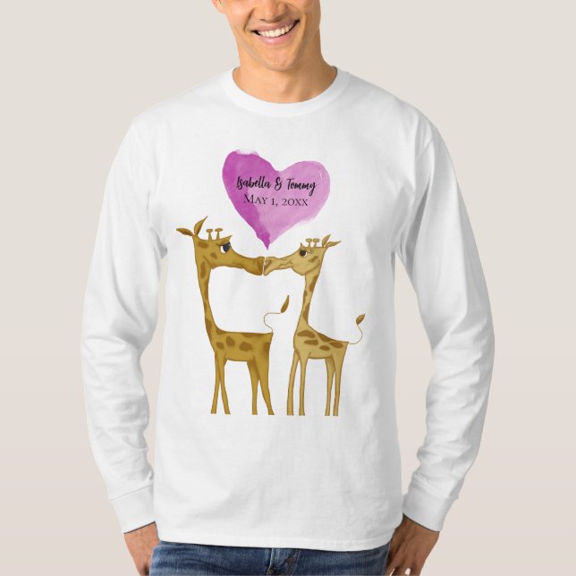 T-shirt Amateurs de girafe adorables (Devant)