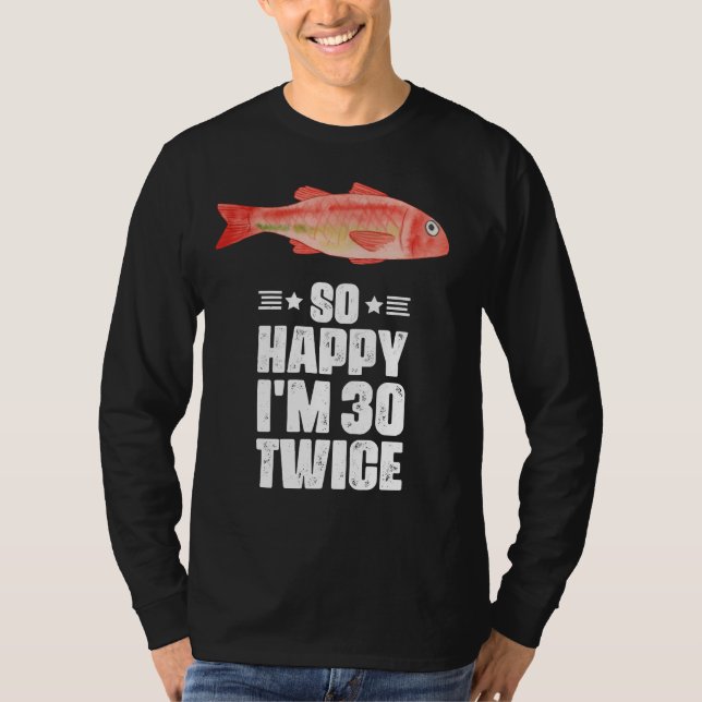 T-shirt Amateurs de pêche 60e anniversaire 30 deux fois (Devant)