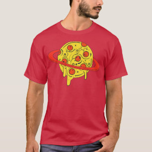 T-shirt Amateurs de pizza spatiale cool, I Love Pizza Plan