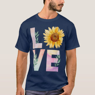 T-shirt Amateurs de tournesol aquarelle 