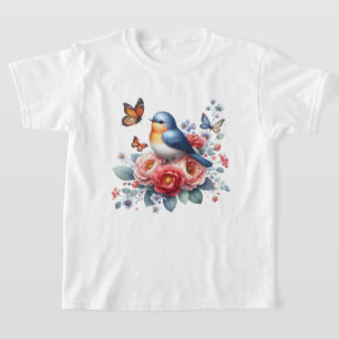T-shirt Amateurs d'oiseaux de filles mignonnes