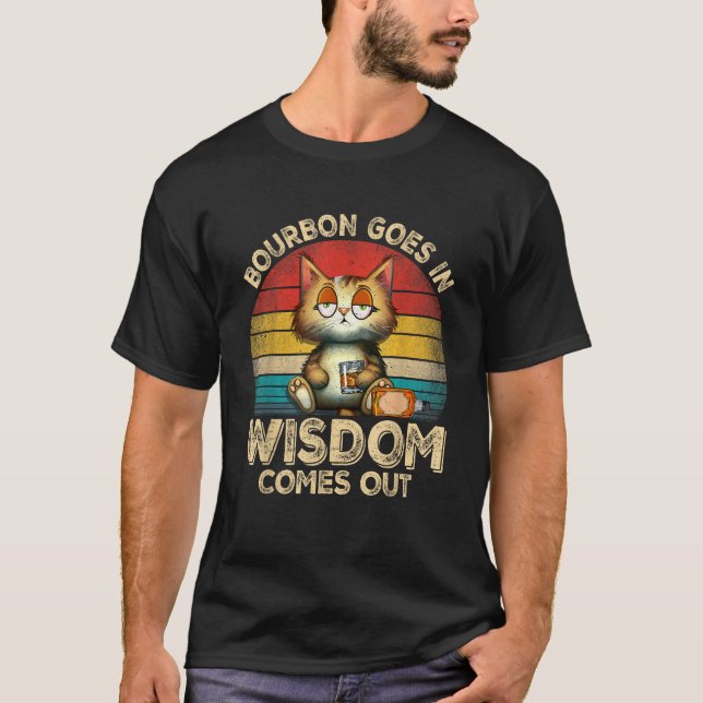 T-shirt Amateurs vintages de Whiskey de chat Adultes Boire (Devant)