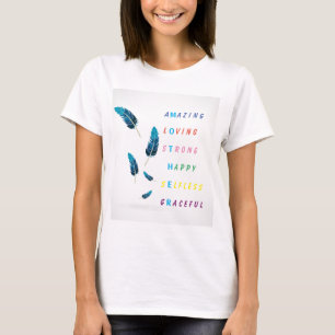 T-shirt Amazing Loving Strong Happy Mother Plumes