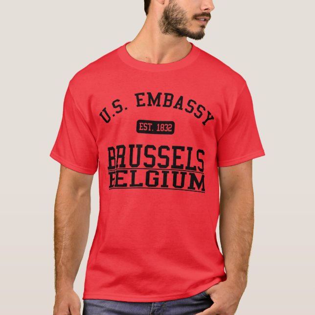 T-shirt Ambassade Bruxelles, royaume de Belgique (Devant)
