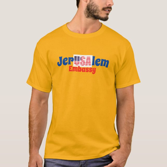 T-shirt Ambassade de Jérusalem Etats-Unis (Devant)