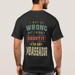 T-shirt Ambassadrice Job Title Cadeau