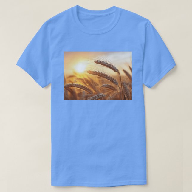 T-shirt Amber Waves Minimal Botanical Rustic Subdued Blé (Design devant)