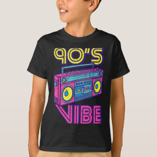 T-shirt Ambiance 90 Boom Box Radio Amoureux de Musique Rét