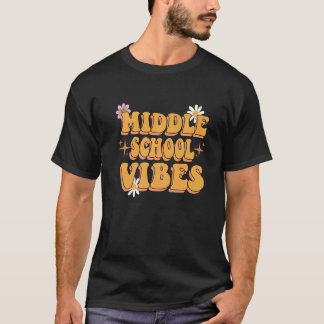 T-shirt Ambiance Collège Fleurs Rétro Groovy Enseignant