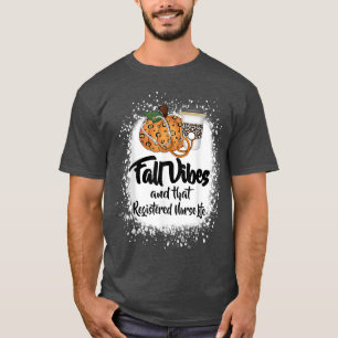 T-shirt Ambiance d'automne et vie d'infirmière diplômée Th