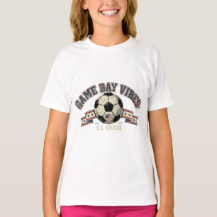 T-shirt Ambiance de Jour de Match US Soccer Fan Rétro