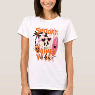 T-shirt Ambiance d'été effrayant Crâne Planche de surf Pal