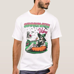 T-shirt Ambiance drôle de Summerween Citrouille Vacances S