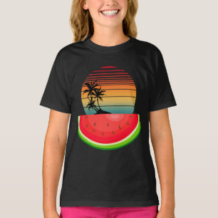 T-shirt Ambiance estivale Coucher de soleil Pastèque