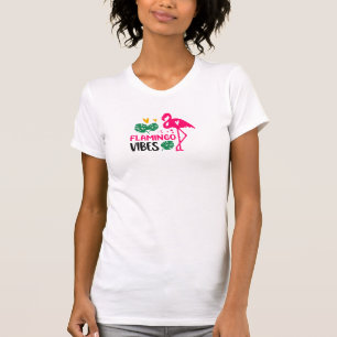 T-shirt ambiance flamant rose 