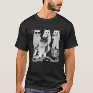 T-shirt Ambiance Halloween Saison effrayante Chat mème Gan