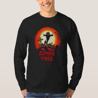T-shirt Ambiance Zombie Cimetière au Clair de Lune  Enfant