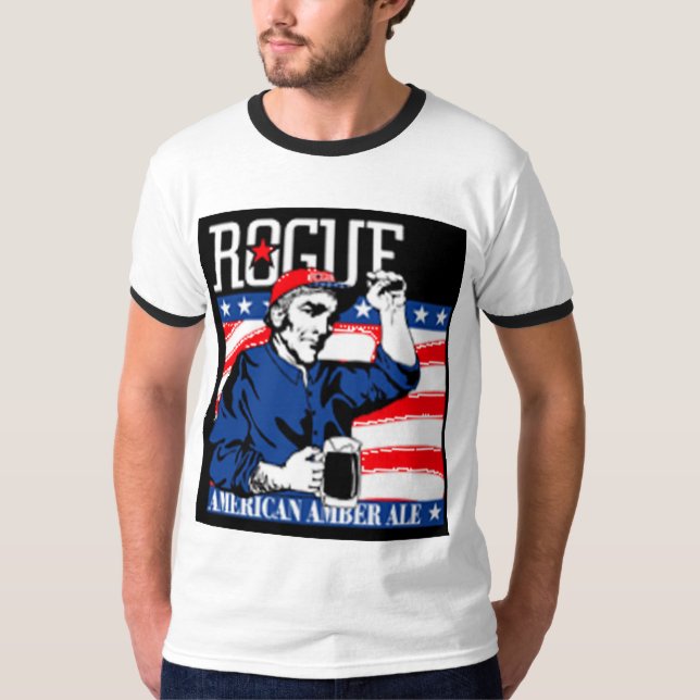 T-shirt ambre américain de bière anglaise (Devant)